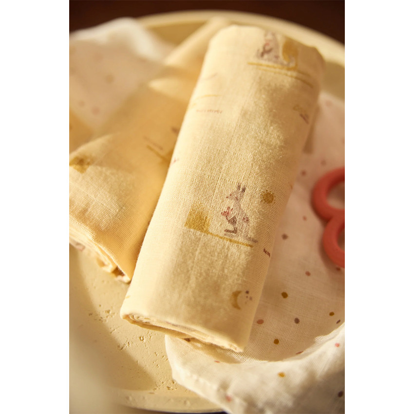 Lange tétra gaze de coton 70x70cm Kangaroots 3pcs 