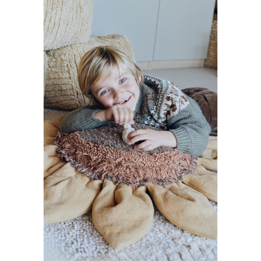 Kussen voor op de vloer 90cm Zonnebloem 