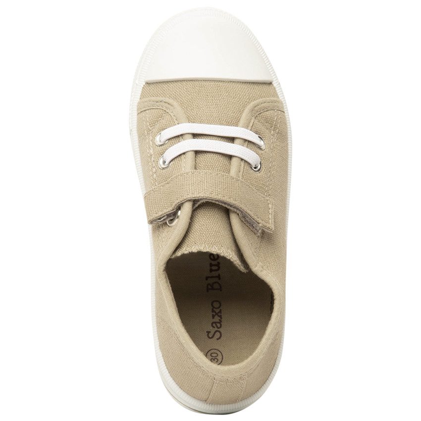 Baskets basses en toile avec lacets et velcro pour garçon 