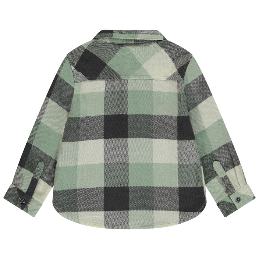 Lange mouwen geruite shirt met zak voor jongens 