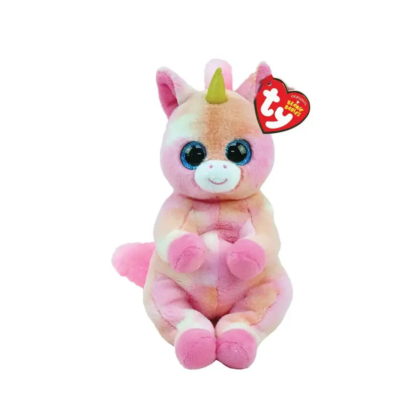 Peluche Beanie Babies 15 cm - Skylar la licorne 