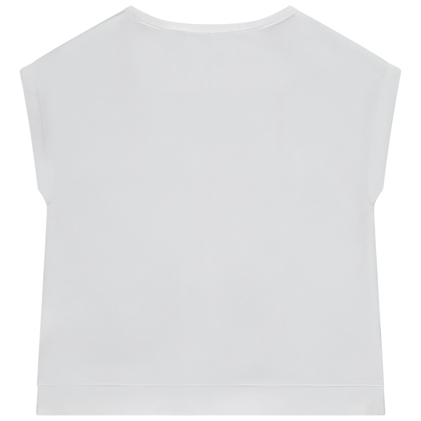 Korte mouwen T-shirt met pailletten en knoop effect voor meisjes 