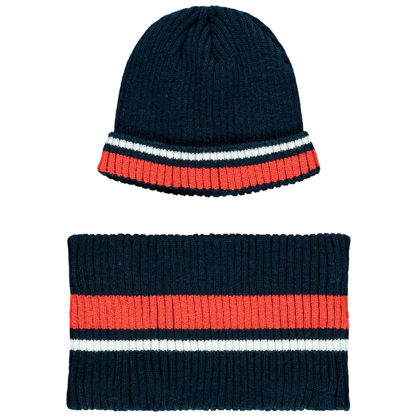 Set van muts en nekwarmer met sherpavoering voor jongens 