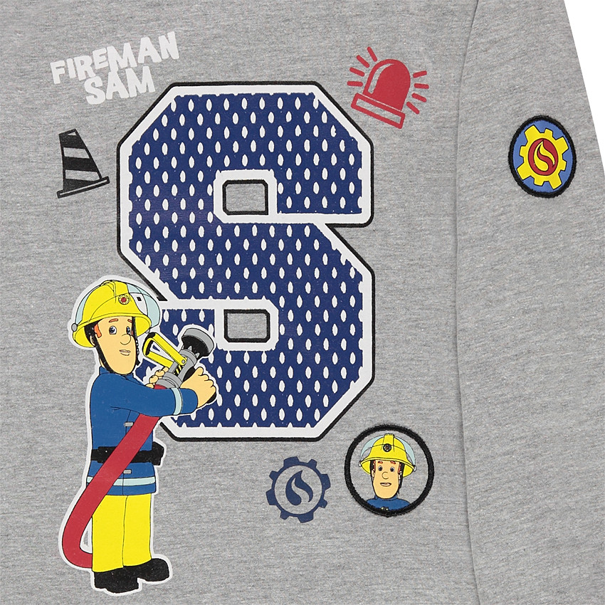 Tee-shirt manches longues avec print Sam le pompier 2 Prism Art and Design Limited 
