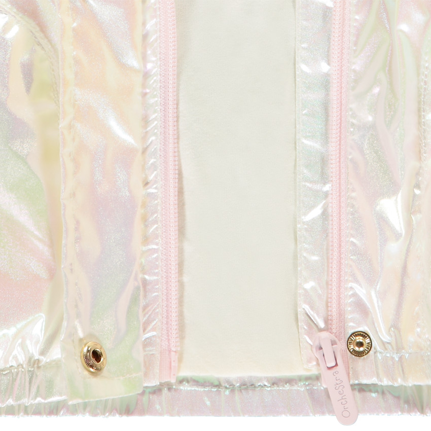 Coupe-vent iridescent doublé jersey pour fille 