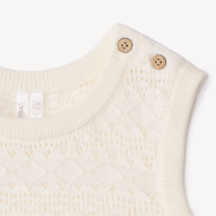 Set gilet + débardeur en tricot fantaisie pour bébé fille 