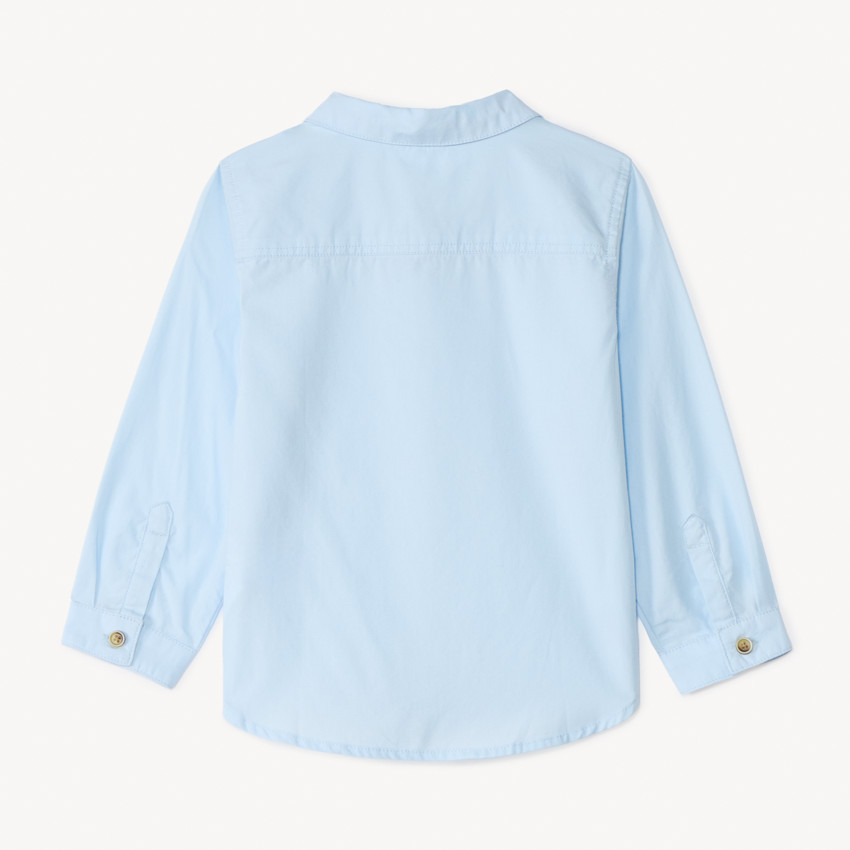 Chemise manches longues unie pour bébé garçon 