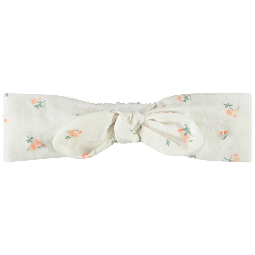Bandeau effet noué imprimé fleurs pour bébé fille 