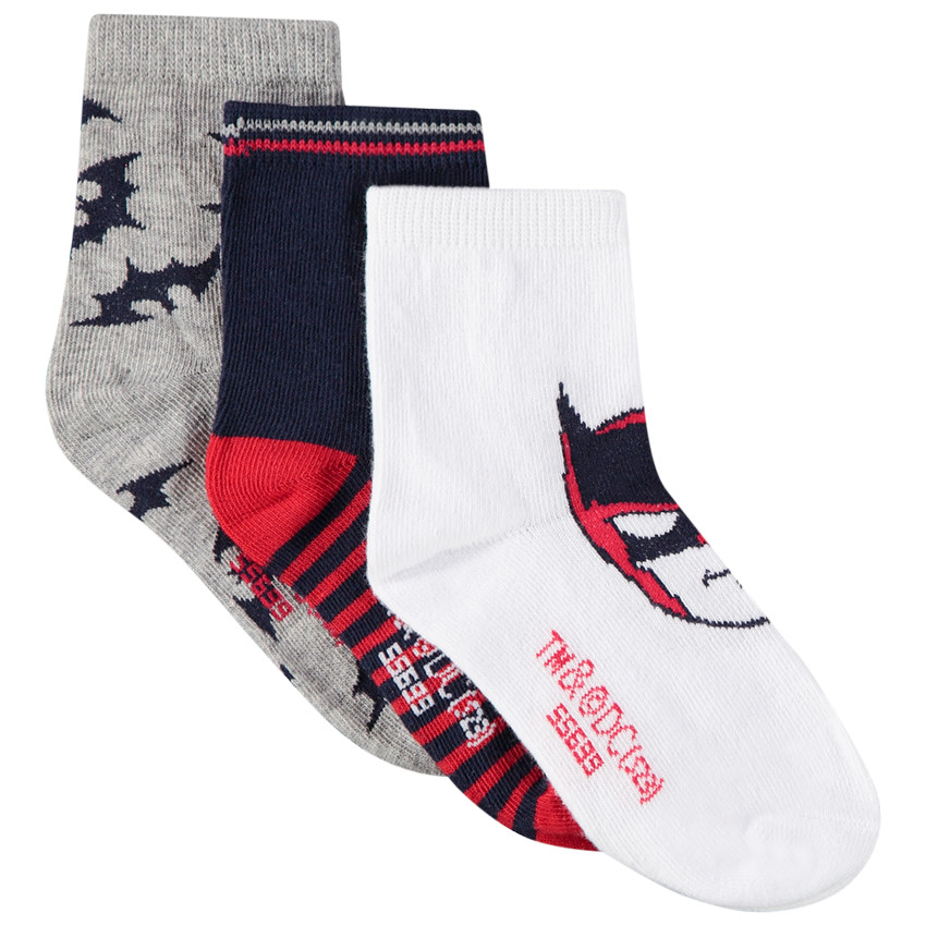 Set van 3 paar Batman Warner sokken voor jongens 