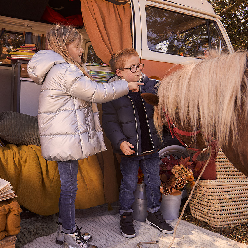 Donsjas met microfleece voering voor jongens 