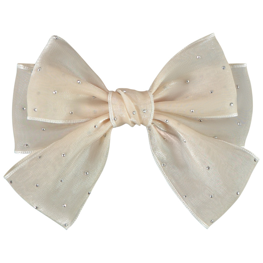 Haarspeld met grote strik en strass voor meisjes 