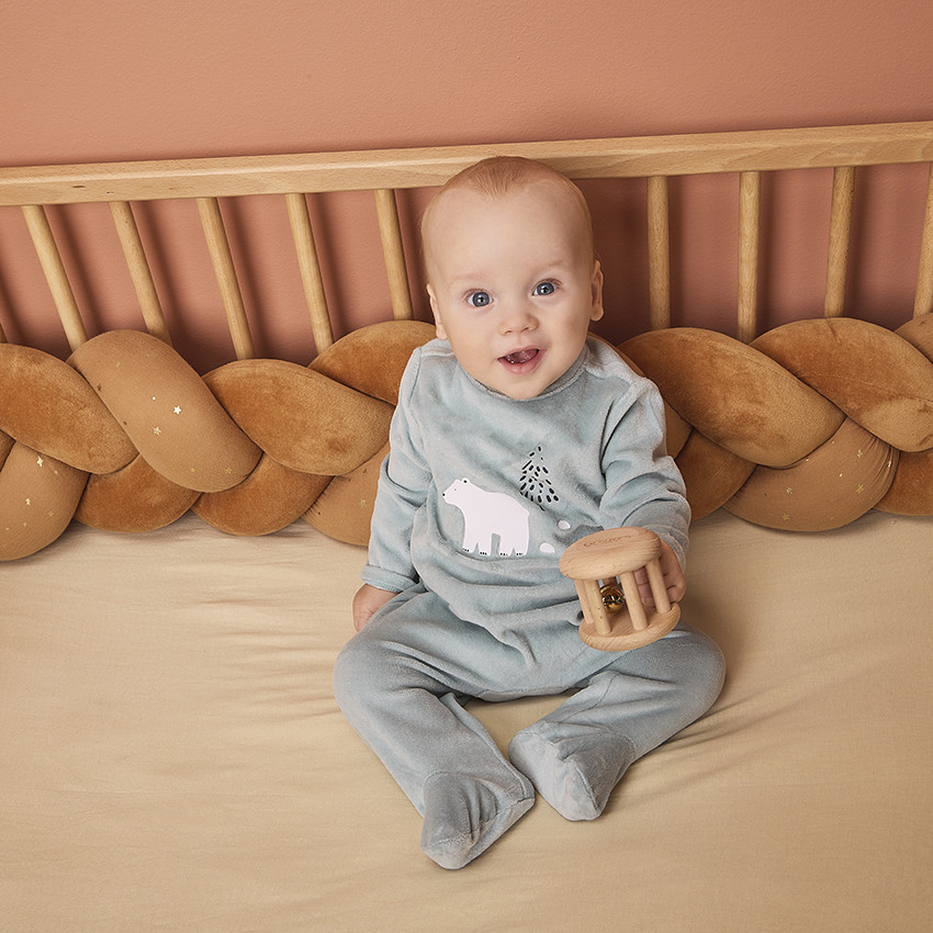 Dors-bien en velours print fantaisie pour bébé garçon
