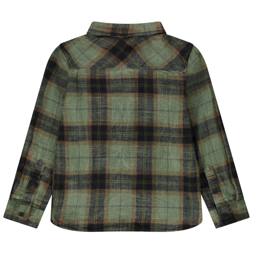 Geruite lange mouwen overhemd voor jongen 