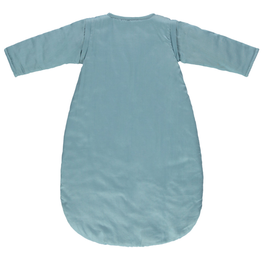 Blauwe slaapzak met afneembare mouwen en fantasieprint 