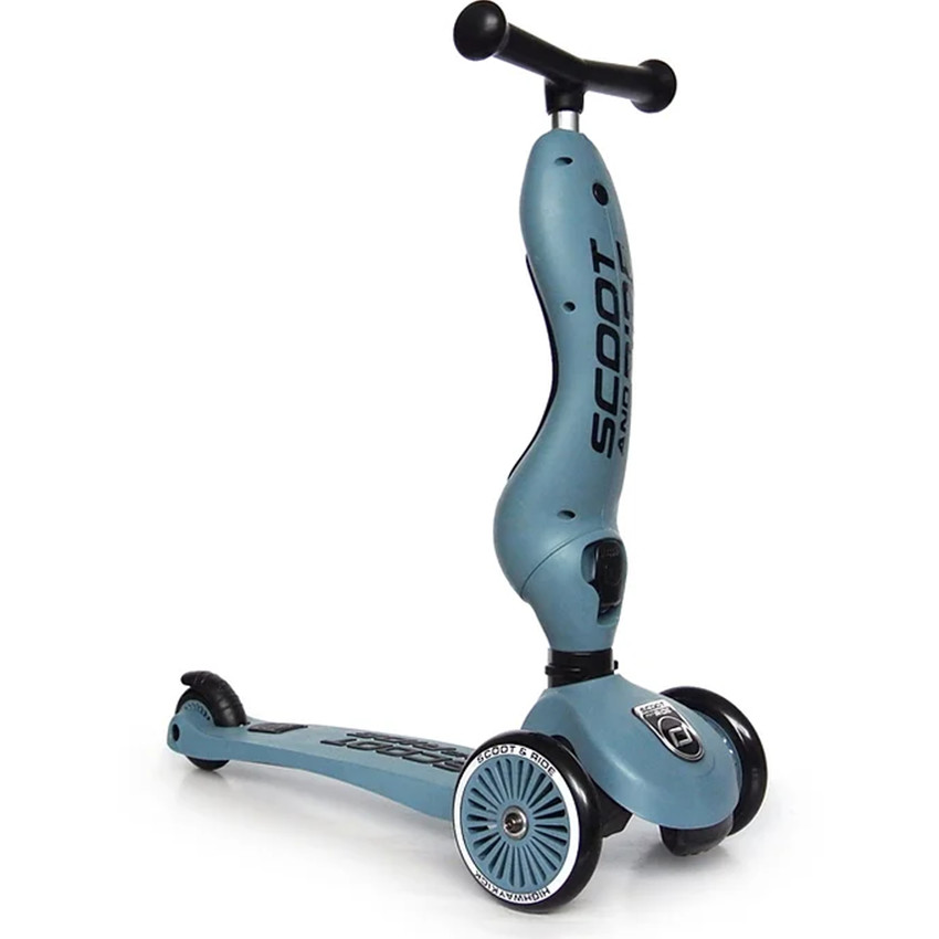 Step 2-in-1 Highwaykick 1 Staal Blauw 12m-5j 