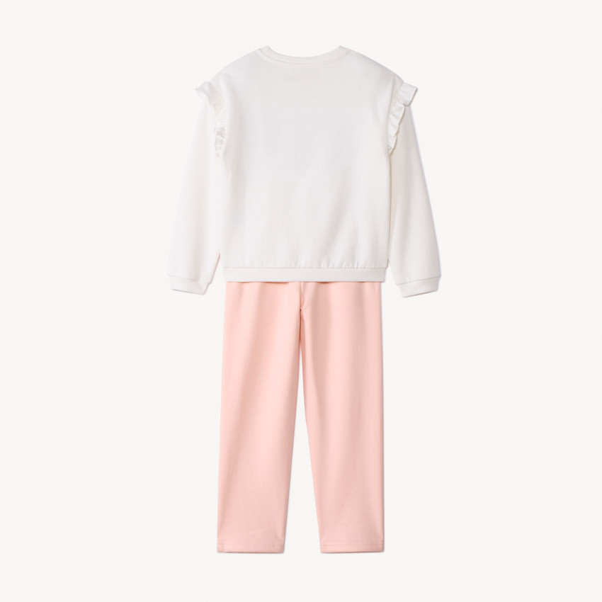 Joggingset met bloemenborduursels voor meisjes 