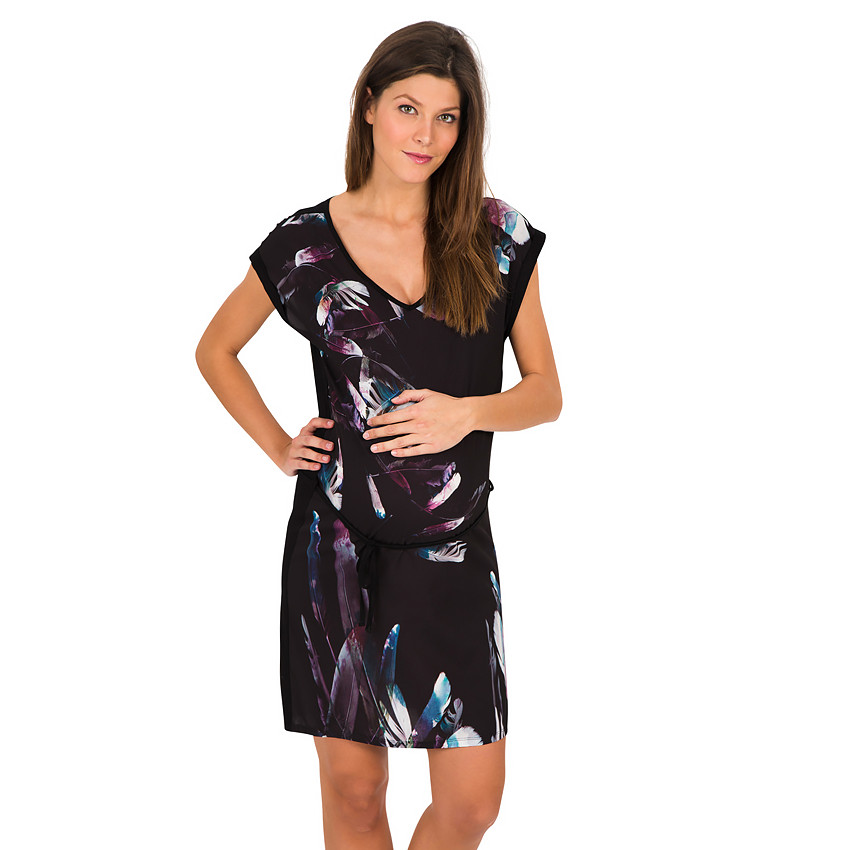 Jurk korte mouwen voor tijdens de zwangerschap in veertje 