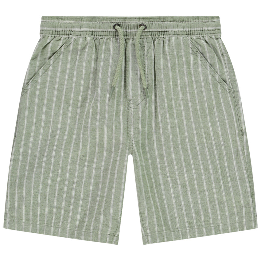 Bermuda met strepen van stof voor jongens 