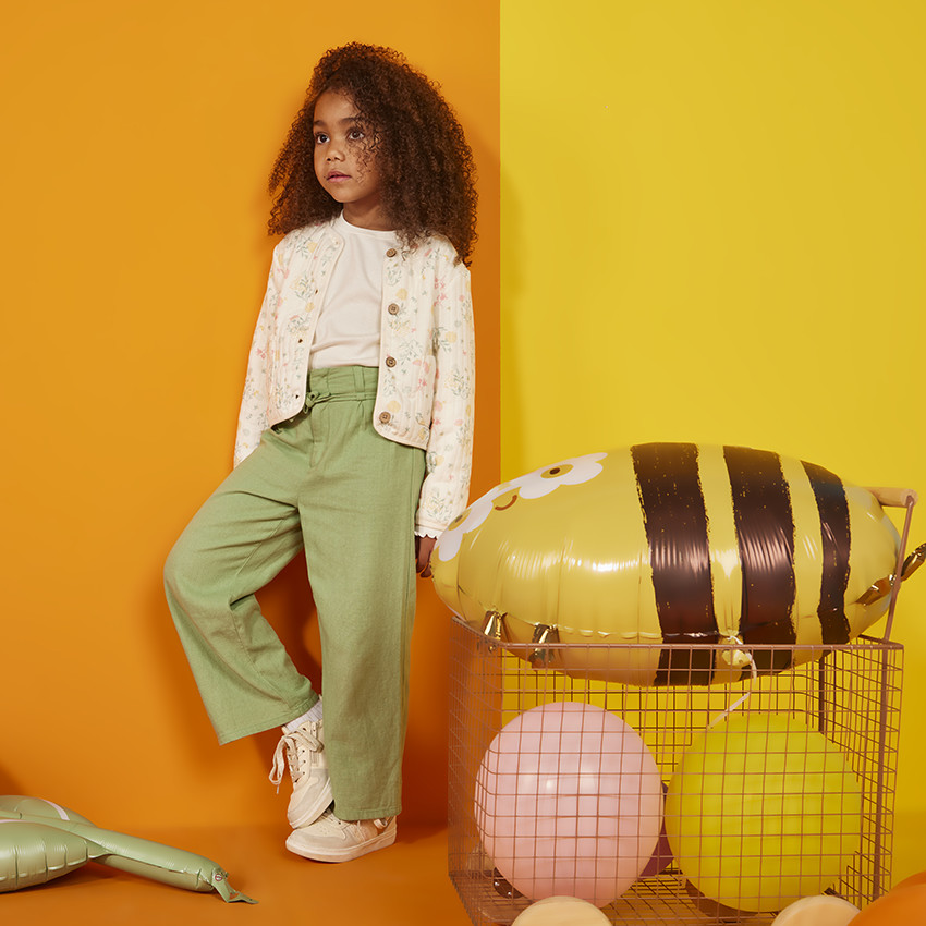 Veste matelassée imprimé floral pour fille 