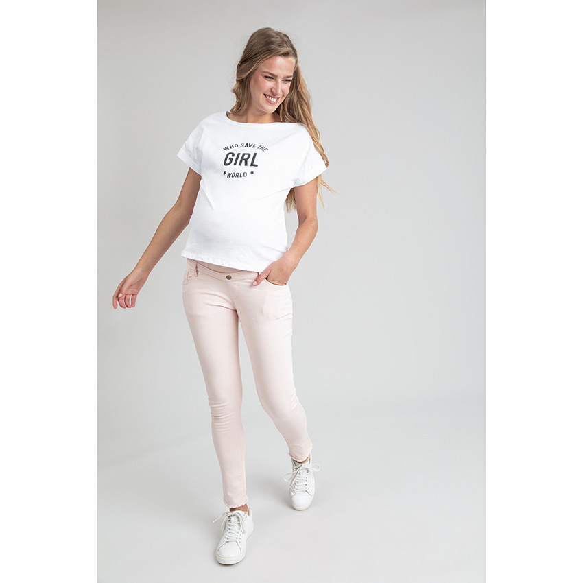T-shirt manches courtes de grossesse à message printé 