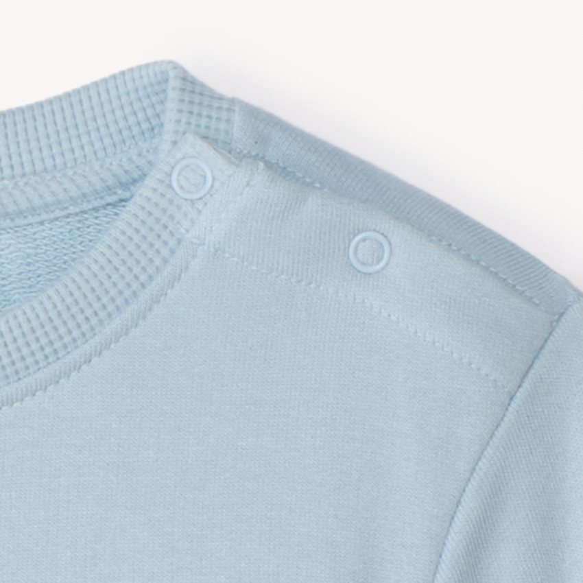 Sweater met print en bouclette patch voor babyjongen 