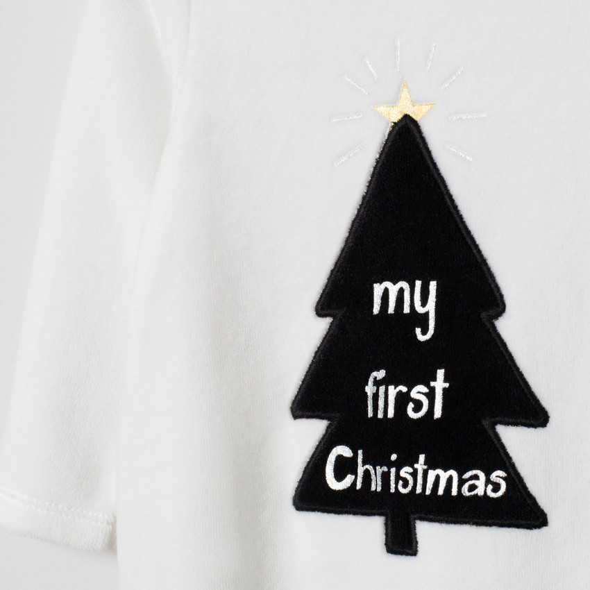 Dors-bien en velours motif sapin de Noël pour bébé 