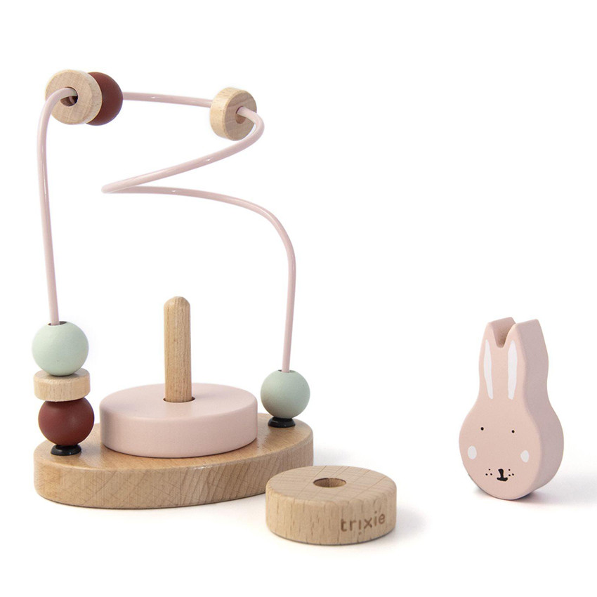 Jouet d'éveil labyrinthe à perles en bois - Mrs. Rabbit 