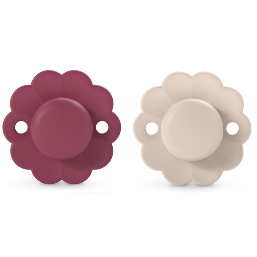 Fopspeen Wonder siliconen Magenta/Chalk 6/18M 2stuks 