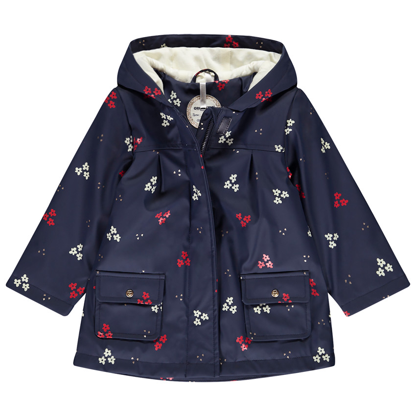 Parka met bloemenprint voor meisjes 