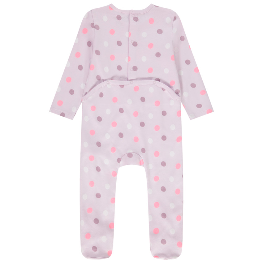 Dors-bien en coton imprimé pois pour bébé fille 