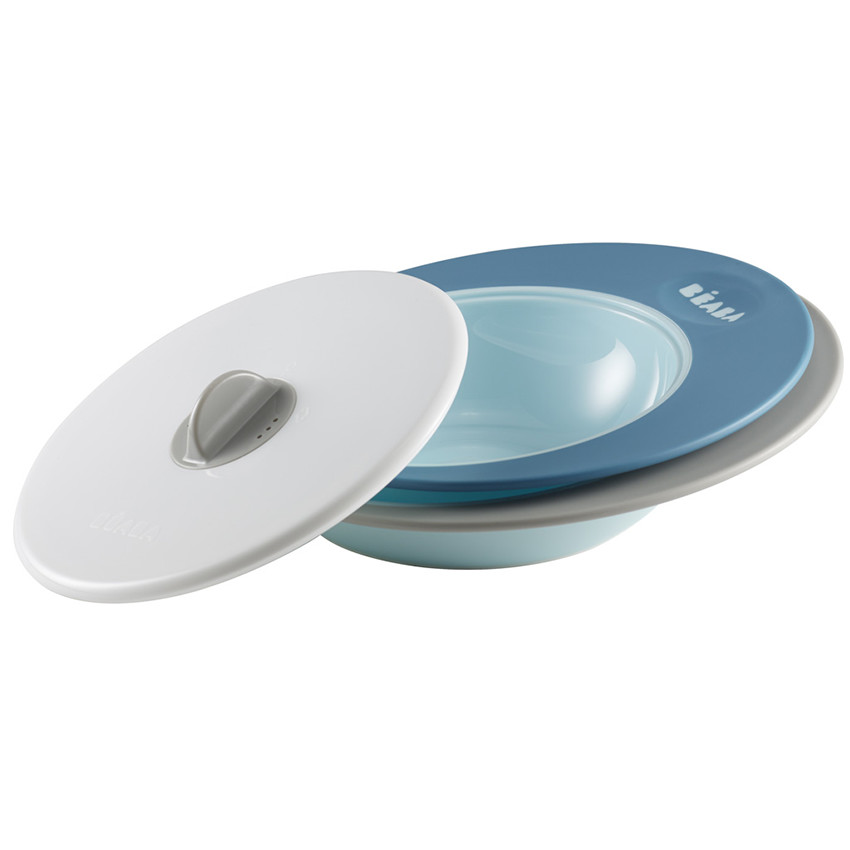 Set Assiettes Evolutives et Couvercle Vapeur Ellipse - Bleu 