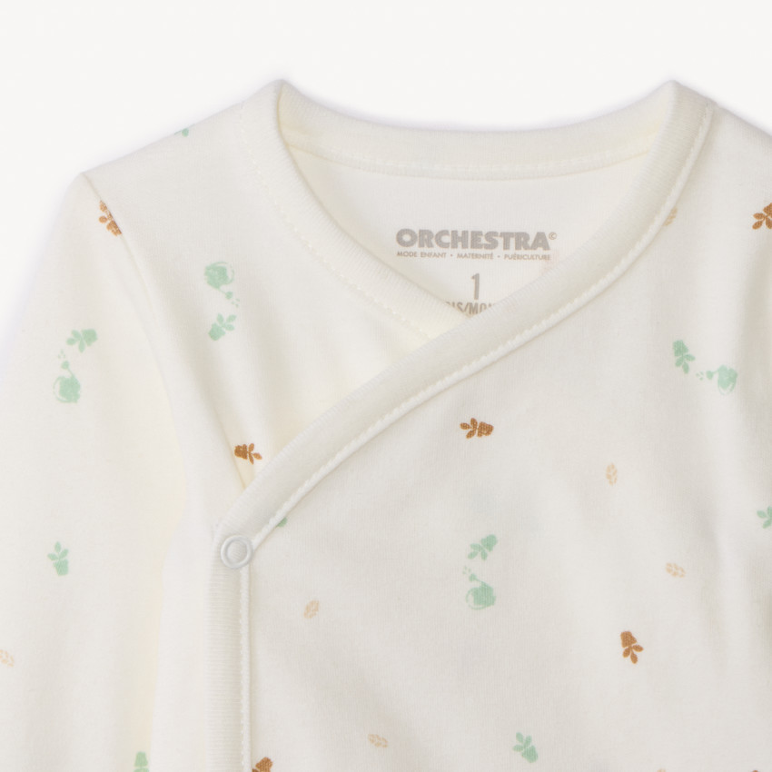 Set van 2 evolutieve bodies met lange mouwen voor baby 