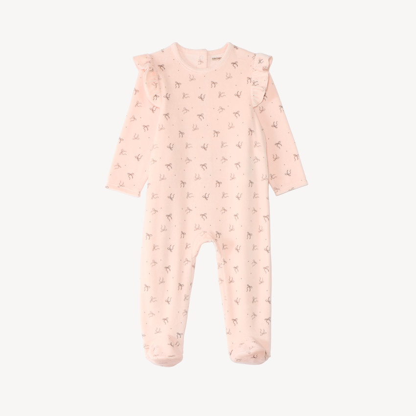 Lot de 3 dors bien velours bébé fille motif fantaisie (finition différente selon l'âge 