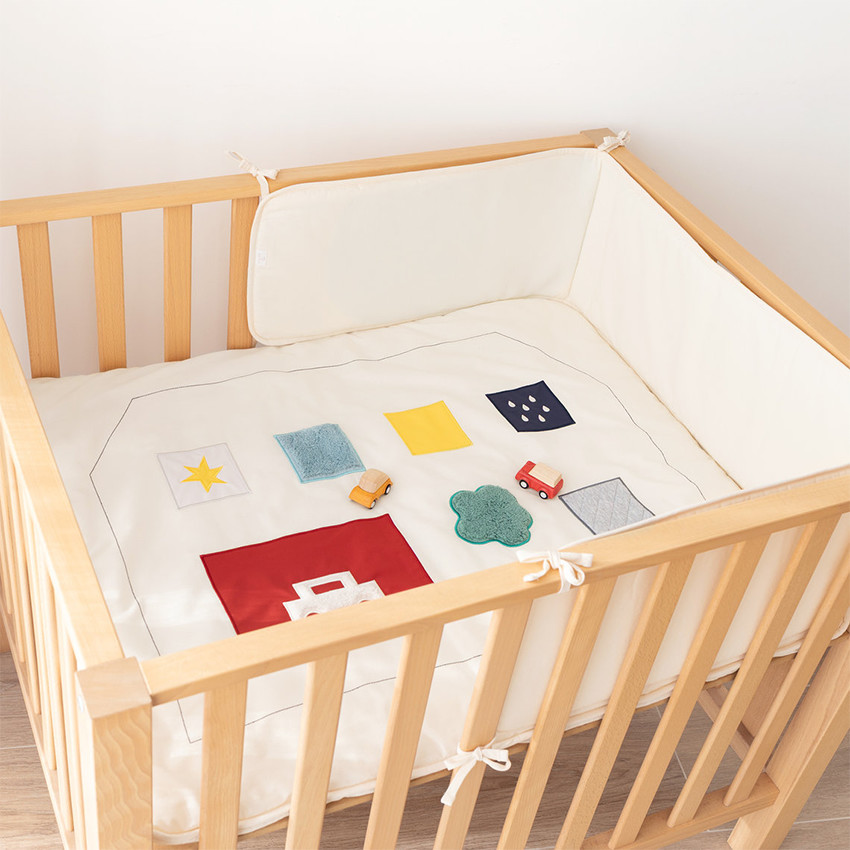 Tour de lit & Parc 30x180 Pure Coton Ivoire 