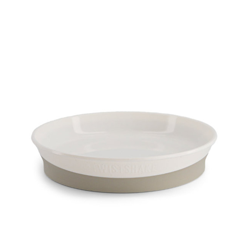 Assiette antidérapante avec compartiments 6 mois + - Blanc 