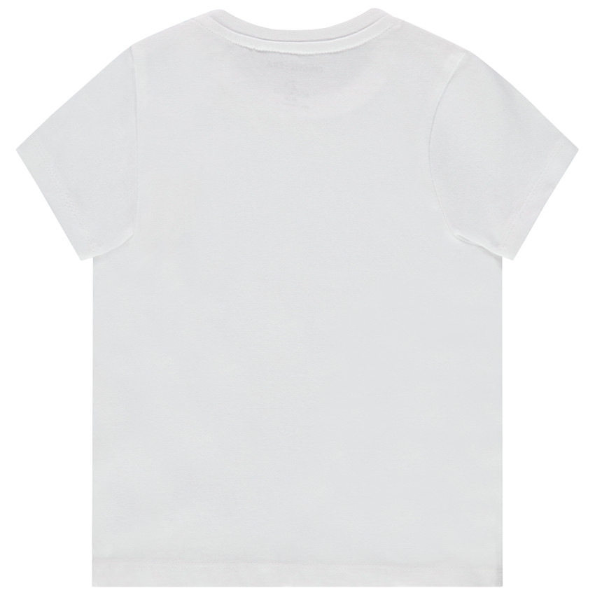 T-shirt manches courtes en coton à print reliéfé 