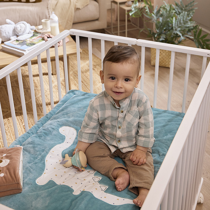 Tapis de parc bi-matière 70 x 95 cm imprimé/Dinosaure 