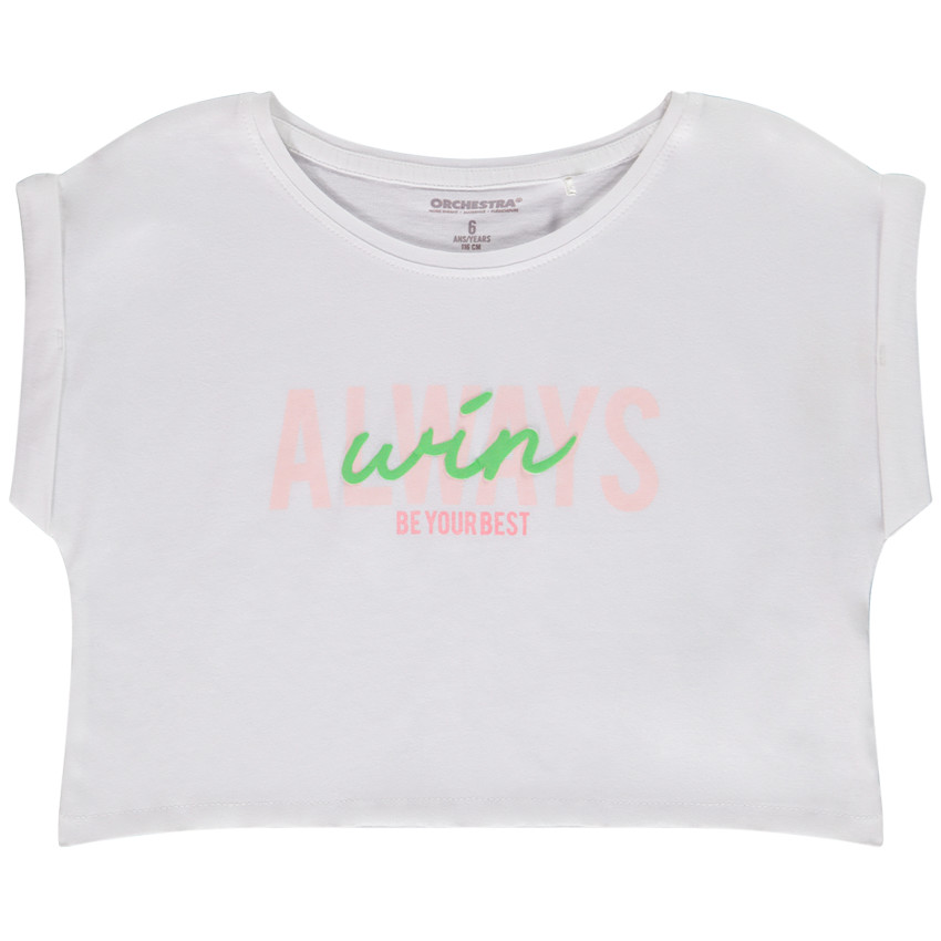 Doosvorm Crop-top met puff print voor meisjes 