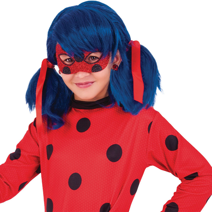 Masque loup souple et pailleté Ladybug Miraculous pour enfant 