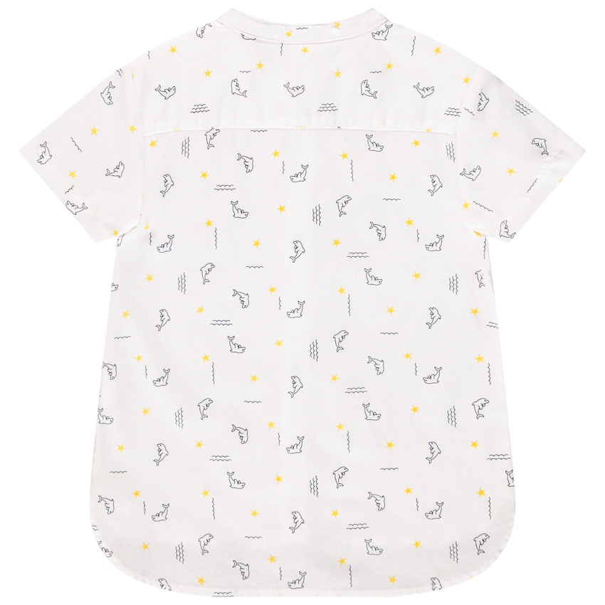 Chemise manches courtes imprimé dauphins/étoiles pour bébé garçon 