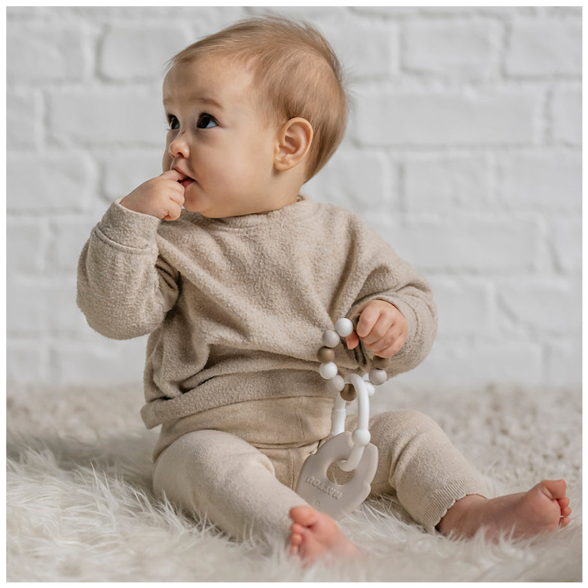 Anneau de dentition silicone Perle Ours Argile 