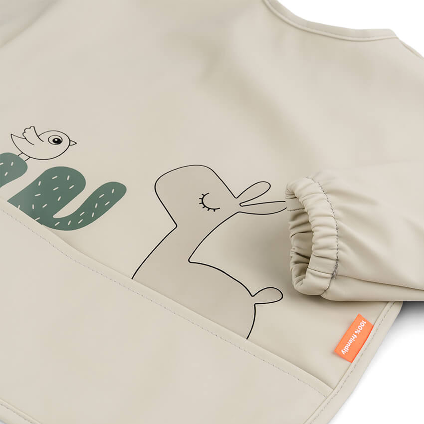 Schort slab lange mouwen Lalee - Zand 