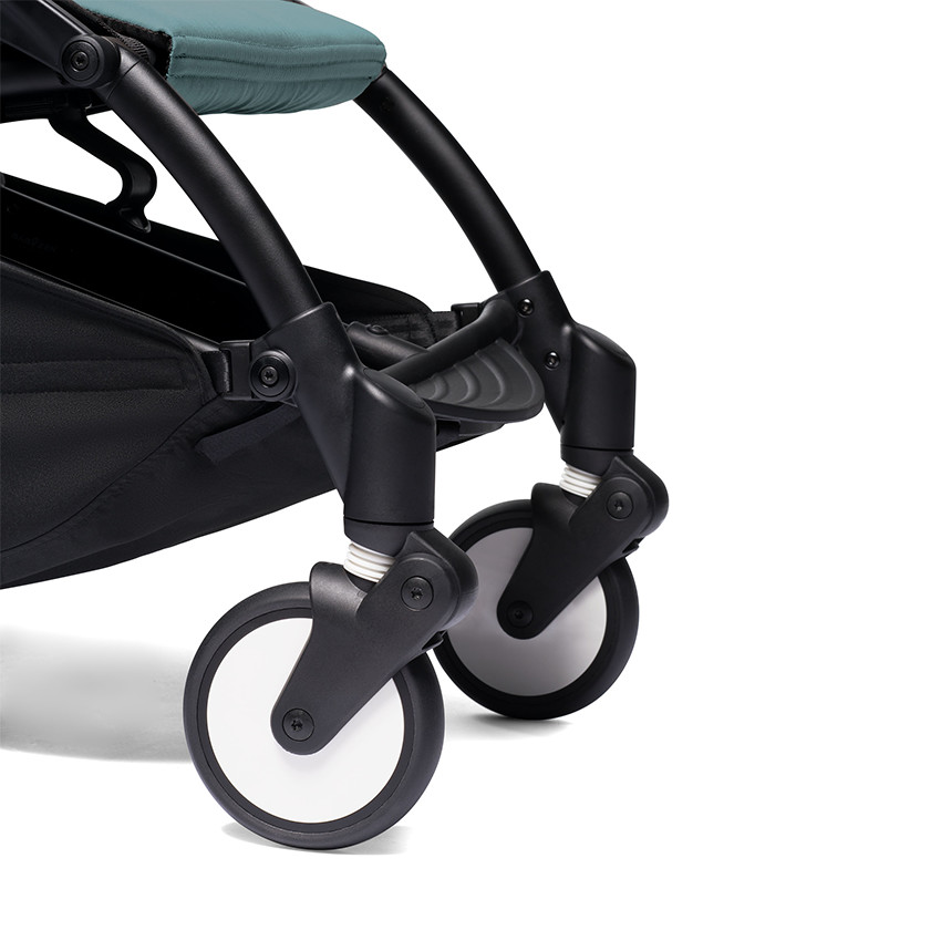 Volledige kinderwagen YOYO² nieuwe 0+ en 6+ pack zwart onderstel - Aqua 