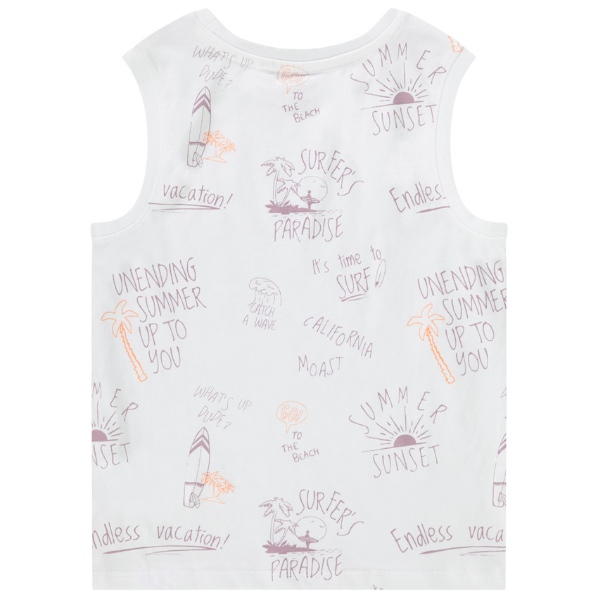 Débardeur en jersey imprimé fantaisie pour garçon 