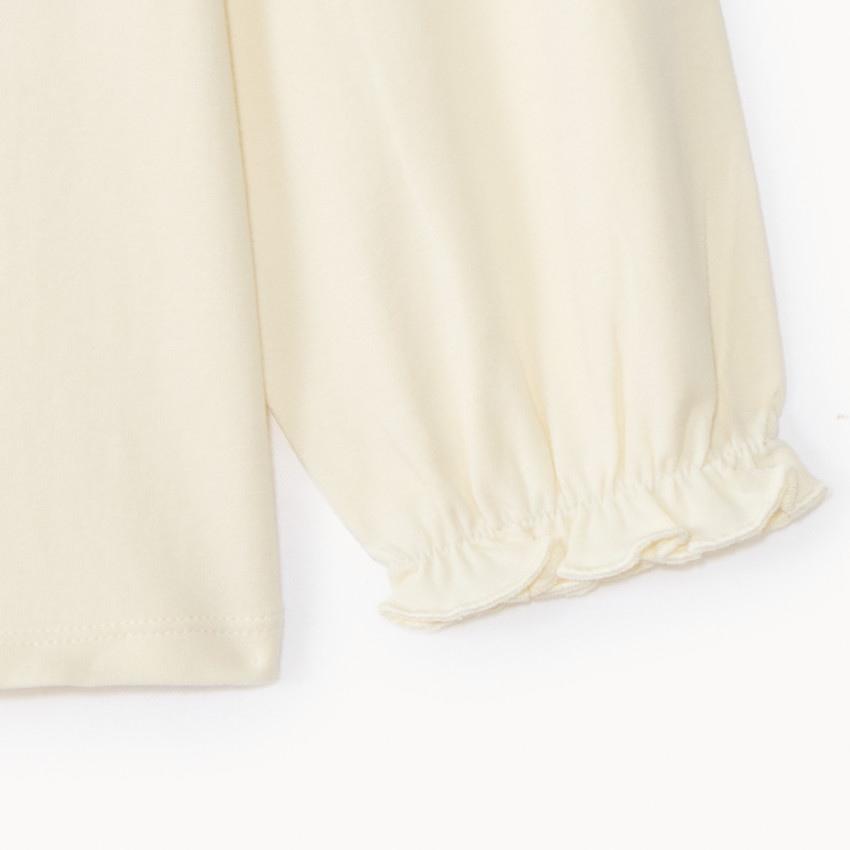 T-shirt met lange mouwen met vlinderprint voor meisjes van baby. 