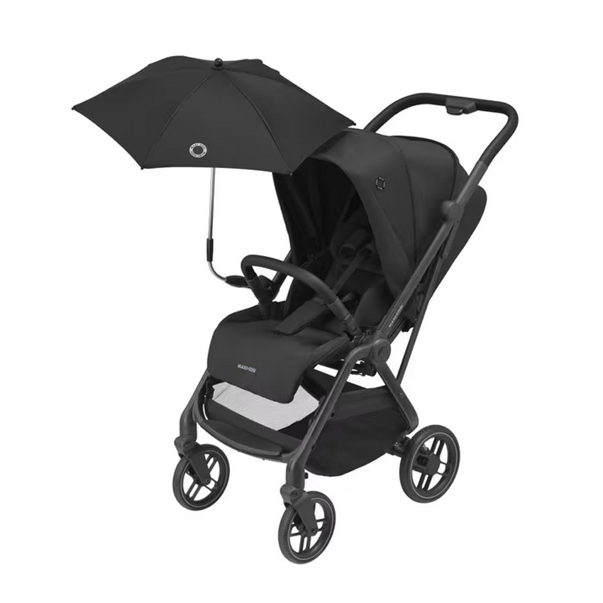 Poussette Leona 2 ultra compacte - Essential Black/Black leather 