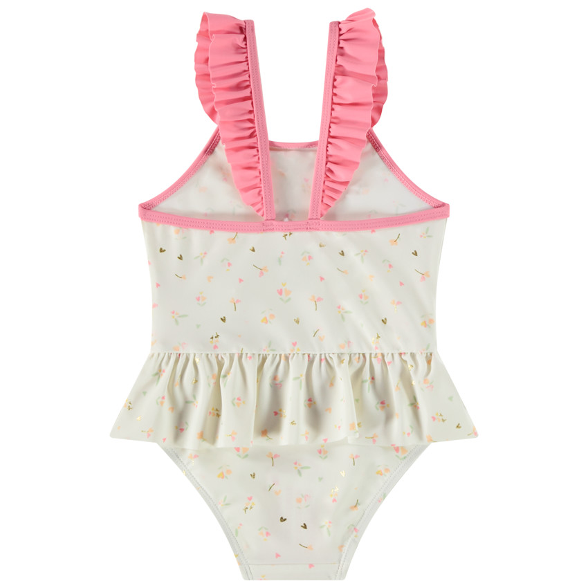 Maillot de bain 1 pièce imprimé fleurs pour bébé fille 