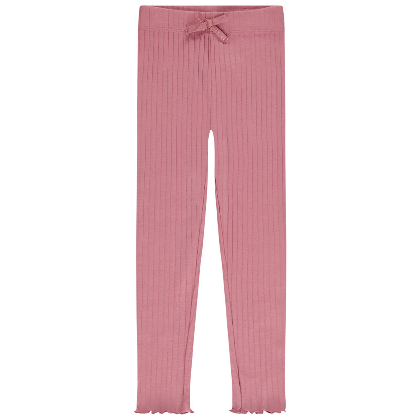 Legging met ribbelstructuur en strik voor meisjes 