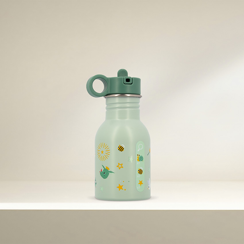 Gourde avec bouchon avec paille 400ML Vert Joe 