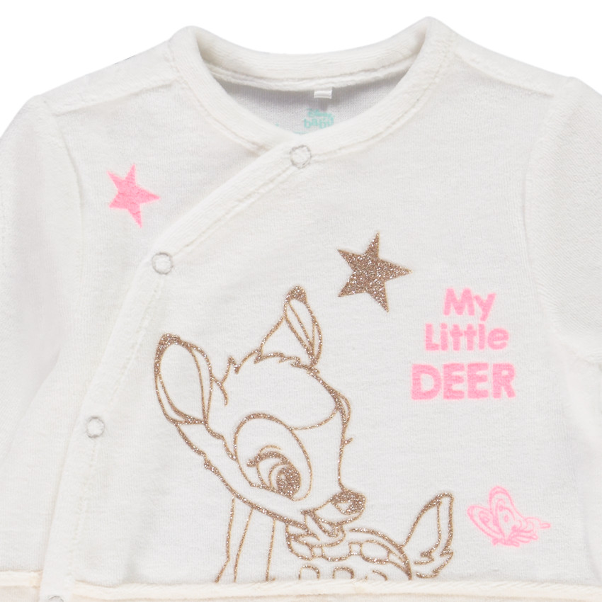 Dors-bien en velours print Bambi Disney à paillettes pour bébé fille 